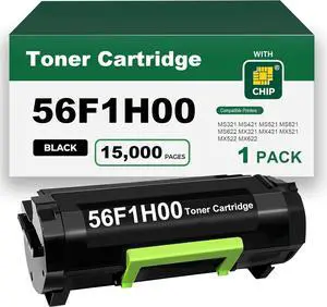 56F1H00 Black High Yield Toner Cartridge Compatible for MS321dn MS421dn MS421dw MS521dn MS621dn MS622de MX321adn MX321adw MX421ade MX521de MX521ade MX522adhe MX622ade MX622adhe Printers