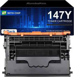147Y Black Toner Cartridge Extra High-Yield Replacement for HP 147Y 147X W1470Y Toner Cartridge for Enterprise M611 M611x M612 M612dn M612x MFP M634 M634h M635 M635fht M635h M636 M636fh Printer Ink