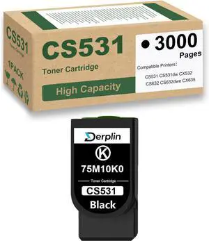75M10K0 Toner Cartridge Use for CS531 CS531dw CX532 CX532adwe CS632 CS632dwe CX635 CX635adwe Printers (1 Black)