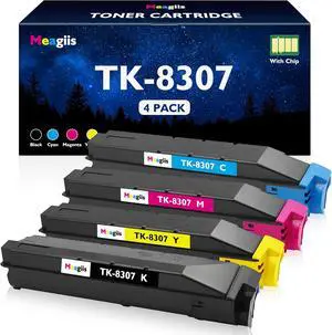Compatible Toner Cartridge Replacement for Kyocera TK8307 TK-8307 TK-8307K TK-8307C TK-8307M TK-8307Y for Kyocera Mita TASKalfa 3050ci 3051ci 3550ci 3551ci Printer (BCMY, 4 Pack)