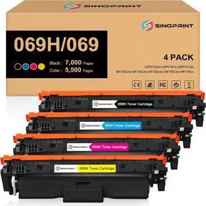 069H 069 Toner Cartridge Replacement for Canon imageCLASS MF753Cdw LBP673cdw LBP674Cdw Series Printer Ink(4-Pack Black Cyan Yellow Magenta)