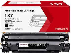 137 Black Toner Cartridge Replacement for Canon CRG-137 Cartridge - Compatible with imageCLASS D570 LBP151dw MF216n MF236n MF232W MF227dw MF229dw MF244dw MF247dw Printer (1-Pack)