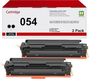 054 Black Toner Cartridge Replacement for Canon 054 054H Toner for Color ImageCLASS MF642Cdw, MF644Cdw, MF640C, MF643Cdw, MF641Cdw Printers (2-Pack)