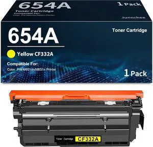 654A CF332A Yellow Toner Cartridge Replacement for HP 654A Yellow Toner Cartridge for Color Pro M651dn/M651n Printer (1-Pack)