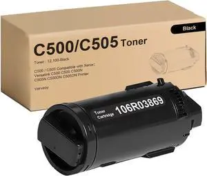 VersaLink C500/C505 Black Toner Cartridge High Yield Replacement for Xerox C500 C505 106R03869 Black Toner for VersaLink C500 C505 C500N C505N C500DN C505DN Printer Toner (1-Pack, Black)