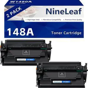 NineLeaf 148A Toner Cartridge Black Compatible Replacement for HP 148A W1480A for Laserjet Pro MFP 4101fdw 4101fdn 4001dw 4001dn 4001n Printer Ink (with Chip,2 Pack)