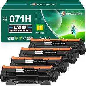 071H Compatible Toner Cartridge Replacement for Canon 071 Black Toner Cartridge High Capacity 071H CRG071H for LBP122dw MF273dw MF275dw LBP122 LBP120 MF270 MF272dw (4 Pack-Black)