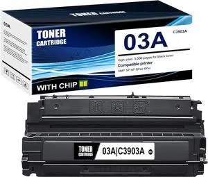 1-Pack Black 03A C3903A Toner Cartridge: Compatible 03A C3903A Replacement for HP 5MP 5P 6P 6Pse 6Pxi Printer