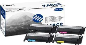 4 PK K406S K406S Toner Cartridge BK/C/M/Y High-Yield Compatible, K406S, Replacement for Samsung Xpress C46x C41x CLX-330x C410W C460W C460FW C412W/C413W C462W/C462FW C463W/C463FW CLP-365 CLP-365W Prin