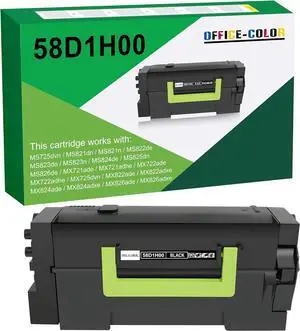 58D1H00 Black Toner Cartridge Replacement for Lexmark MS725, MS821, MS822, MS823, MS824, MS825, MS826, MX721, MX722, MX725, MX822, MX824, MX826 Printer Toner