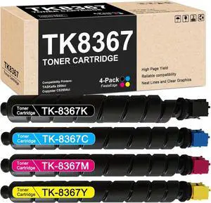 TK8367 (TK-8367) 4-Color Toner Cartridge TK-8367K TK-8367C TK-8367M TK-8367Y Replacement for Kyocera TK8367 TK-8367 1T02YP0US0 1T02YPCUS0 1T02YPBUS0 1T02YPAUS0 for TASKalfa 2554ci CS2554ci Printer