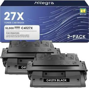 27X C4127X Toner Cartridge 2-Black 27A C4127A Replacement for HP 27X C4127X Toner Compatible with 4000 4000N 4000T 4000SE 4050 4050N 4050SE 4100 4100N Printer Black Toner