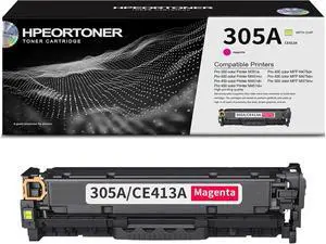 1 Pack 305A / CE413 Magenta Toner Cartridge, High Yield 2,800 Pages, Replacement for HP 305A / CE413 Color Pro 300 Color M351a MFP M375nw Pro 400 M451nw M451dn M451dw Printer