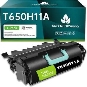Compatible T650H11A Black High Yield Toner Cartridge Replacement for Lexmark T650H11A T650 T650n T650dn T650dtn T652 T652n T652dn T652dtn T654 T654n T654dn T654dtn T656dne Printer - 1 Pack T650H