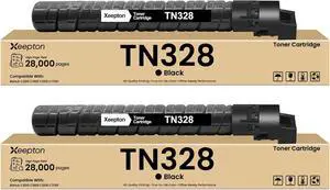 TN328 Black Toner Cartridge Replacement for Konica TN328 TN-328 TN328K Toner Cartridge AAV8130 for Minolta Bizhub C250I C300I C360I Printer Ink, 2-Pack TN-328 Toner Kit