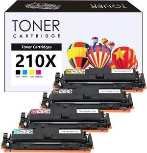 210X 210A Toner Cartridges 4 Pack Compatible for 210A 210X Toner Cartridges for Use in Color Laserjet Pro MFP 4301fdw 4301fdn Pro 4201dw 4201dn Series Printer Ink(B/C/Y/M)