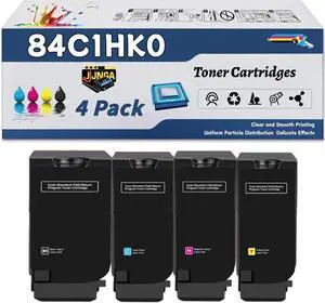 Work for Lexmark CX725de CX725dhe CX725dthe Printers, Replacement for Lexmark 84C1HK0 Toner Cartridges, Capacity of 35000 Pages (4-Pack BK/C/M/Y)