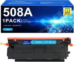 508A Cyan Toner Cartridge  New Version with Advanced Chip Compatible for HP 508A CF360A Enterprise M553N M553X M553dn M577 Printer Ink