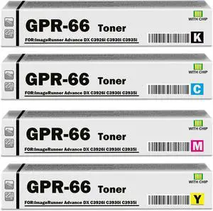 GPR 66 GPR66 GPR-66 Toner Cartridge Compatible Canon GPR-66 for use in Canon ImageRUNNER Advance DX C3926i C3935i C3930i 3926i 3935i 3930i Printer Ink GPR-66 Toner Black Magenta Yellow Cyan
