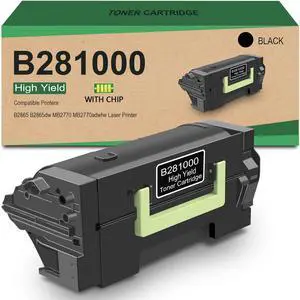 B281000 High Yield Toner Cartridge Lexmark B281000 Toner Cartridge for B2865 B2865dw MB2770 MB2770adwhe Laser Printer Toner, 1-Pack