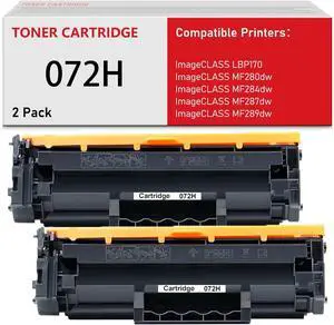 072H Black Toner Cartridge Compatible Replacement for Canon 072 072H Toner Cartridge for ImageClass LBP170 MF280dw MF284dw MF287dw MF289dw Printer(4,600Pages, 2-Pack) 072H Black Toner Cartridge Compatible Replacement for Canon 072 072H Toner Cartridge for ImageClass LBP170 MF280dw MF284dw MF287dw MF289dw Printer(4,600Pages, 2-Pack)