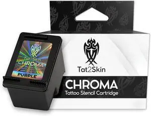 Chroma Tattoo Stencil Ink Cartridge for High Definition & Quick Drying Stencil Prints, Lightweight, Smudge-Free Ink Cartridge, Available in Purple Ink, Trusted by Tattoo Artist Professionals