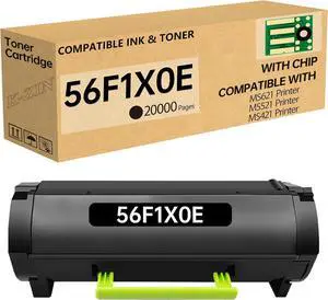 K-ZIN 56F1X0E Black High-Yield Toner Cartridge(with Chip| 20000 Pages Compatible with Lexmark MS421/MX622 & MS621 Printers for 56F1000 56F1H00 56F1H0E 56F1U00 56F1X00 Toner Cartridge
