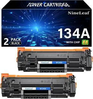 NineLeaf 134A Compatible Replacement for HP 134A Black Toner Cartridge W1340A use Laser Jet M209dw MFP M234dw M234sdw M234sdn Printer (with CHIP,2 Pack)