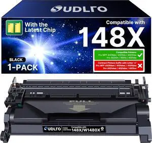 148X Toner Cartridge (with Chip) - Replacement for HP 148X Toner Cartridge, 148X W1480X Compatible with HP Laserjet Pro 4001dw 4001dn 4001n MFP 4101fdw 4101fdn Series Printers (Black, 1 Pack)