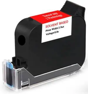 Original 42ml Black Quick Dry Solvent Ink Cartridge Replacement for 0.5inch/12.7mm Handheld Inkjet Printers (Black)