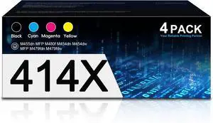 414X Toner Cartridges High Yield Replacement for HP 414A 414X Toner Cartridge Work with Color Laser Enterprise M455dn MFP M480f Pro M454 Pro MFP M479 Series Printer|W2020X W2021X W2022X W2023X