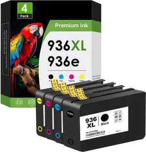 936e 936XL Ink Cartridge Replacement for Hp 936 Ink Cartridges Combo Pack for HP OfficeJet Pro 9125e 9120e 9730e 9135e 9122e 9128e 9110b 9120b 9130b 9130e Printers (4 Pack)
