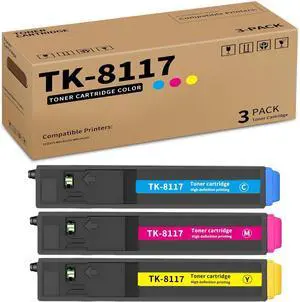 TK-8117 High Yield Set 3-Pack Toner Cartridge Replacement for Kyocera TK-8117C TK-8117M TK-8117Y Compatible with ECOSYS M8130cidn M8124cidn Printer