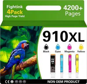 910XL Ink Cartridges Compatible for HP 910XL Ink Cartridges Combo Pack Compatible for HP 910 Ink fit for Officejet Pro 8020 8025 8028 8035 Officejet 8010 8015 8018 8022 Printers (4 Pack)