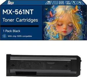 MX-561NT Toner Cartridges Compatible with Sharp MX-M5071 MX-M5071S MX-M564N Printers, High-Yield Vibrant Colors, Sharp Text, Easy Installation, Perfect for Home & Office Use (1 Pack Black)