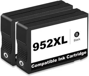 Compatible Ink Cartridges Replacement for 952XL Black 2Pack