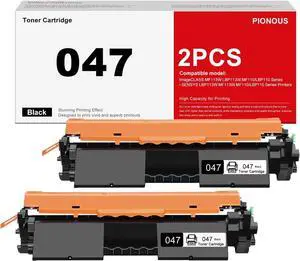 047 Black Toner Cartridge 2-Pack Replacement for 047/047H/CRG047 - Compatible with imageCLASS MF113W MF110 LBP113W LBP110 & i-SENSYS Printers