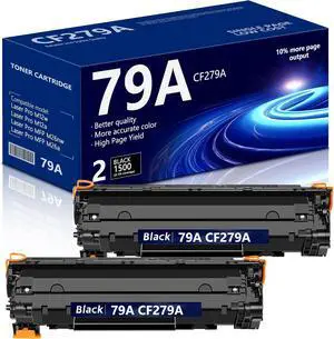 79A Toner Cartridge 2 Pack Compatible 79A CF279A Black Toner Cartridge Replacement for HP 79A Toner with Pro M12 Series Pro MFP M26 Series, CF279A Toner [1,500 Pages]