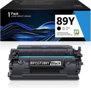 89Y Black Toner Cartridge, Extra High Yield (22,000 Pages, with Chip) Replacement for HP 89Y CF289Y 89A 89X Toner Works with Enterprise M507n M507x M507dn M507dng M528f M528dn M528c M528z Printer