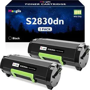 Compatible S2830dn S2830 GGCTW High-Yield Toner Cartridge Replacement for Dell S2830 Toner for S2830dn 2830dn 2830 dn Smart Printer, 8,500 Pages ( 2 Black)
