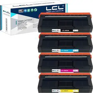 LCL M C250 Toner Cartridge Replacement for Ricoh 408348 408349 408350 408351 for Ricoh M C250 M C250FWB PC300W Printers (4-Pack Black Cyan Magenta Yellow)
