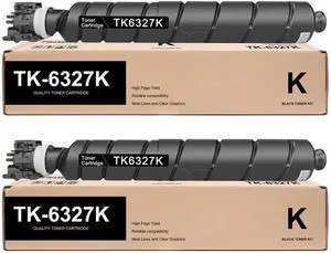 TK-6327 Black Toner High Yield 2-Pack TK6327 Compatible for Kyocera TK-6327 1T02NK0US0 Toner for TASKalfa 4002i 4003i 5002i 5003i 6002i 6003i Printer Cartridge