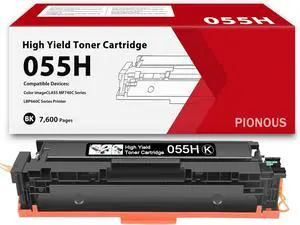 055H Black Toner Cartridge - High Yield Replacement for Canon 055 CRG055H Toner Work with imageCLASS MF743Cdw, MF741Cdw, LBP664Cdw, MF745Cdw, MF746Cdw Printer (1-Pack)