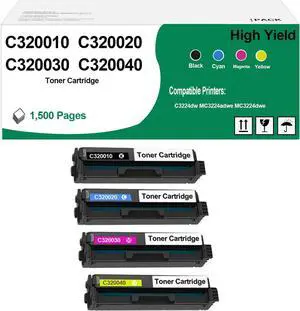 C320010 C320020 C320030 C320040 Toner Cartridge Use for C3224dw MC3224adwe MC3224dwe Printers (4 Pack)