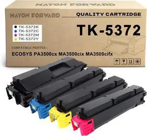 TK-5372 TK5372 Toner Cartridge Compatible for Kyocera TK-5372K TK-5372C TK-5372M TK-5372Y Toner Cartridge Replacement for Kyocera ECOSYS PA3500cx MA3500cix MA3500cifx Printer