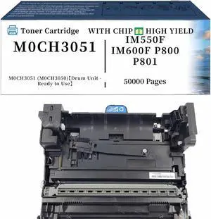 M0CH3051 Toner Cartridge Compatible for Ricoh IM550F IM600F P800 P801 (50000 Pages) M0CH3051-(M0CH3050)Drum-Unit---Ready-to-Use