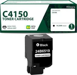 High Capacity C4150 Toner Cartridge Black 1-Pack Replacement for Lexmark C4150 Toner 24B6519 Compatible with C4150 Printer Black Toner