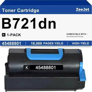 B721 B731 Toner Cartridge Replacement for Okidata 45488801 Toner Cartridge Compatible for Oki B721 B731 B721dn B731dn B731dnw Printer Ink 1-Pack, Black [18,000 Page Yield]