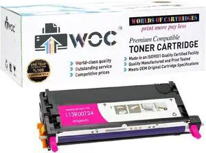 WOC Remanufactured Toner Cartridge Replacement for Xerox 113R00720 / 113R00724 (Jumbo Magenta: 200% Higher Yield) for Use in Phaser 6180