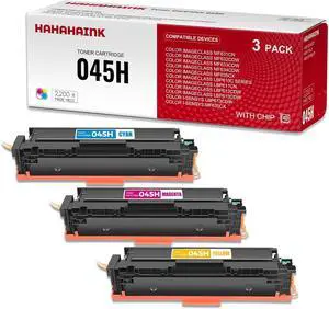 Compatible CRG 045H Toner Cartridge Replacement for Canon 045H C/M/Y (with chip) to use with Color imageCLASS MF631Cn MF632Cdw MF633Cdw MF634Cdw MF635Cx LBP610C Series LBP611Cn LBP612Cdw (1C/1M/1Y)